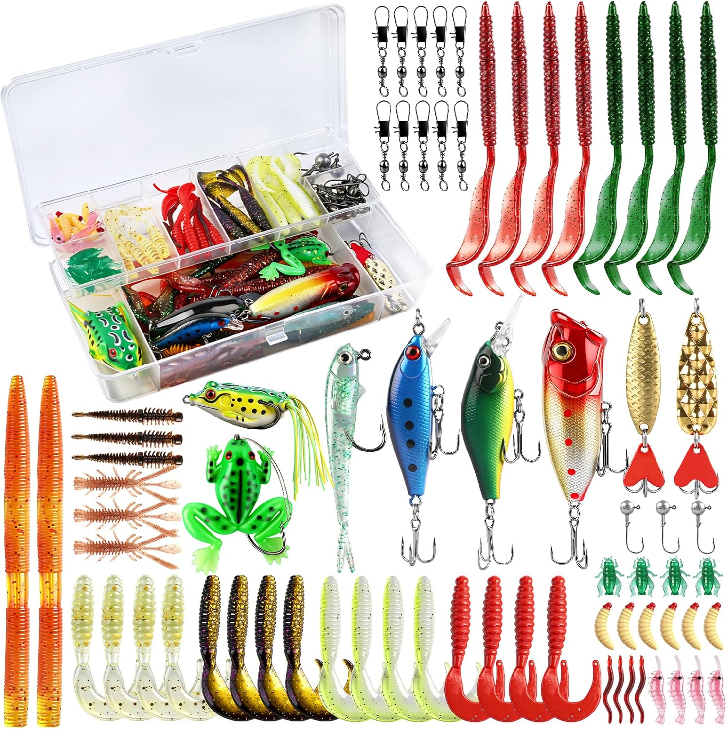 Fishing Lure Crankbait - 71Pcs Fishing Lures Kit with Tackle