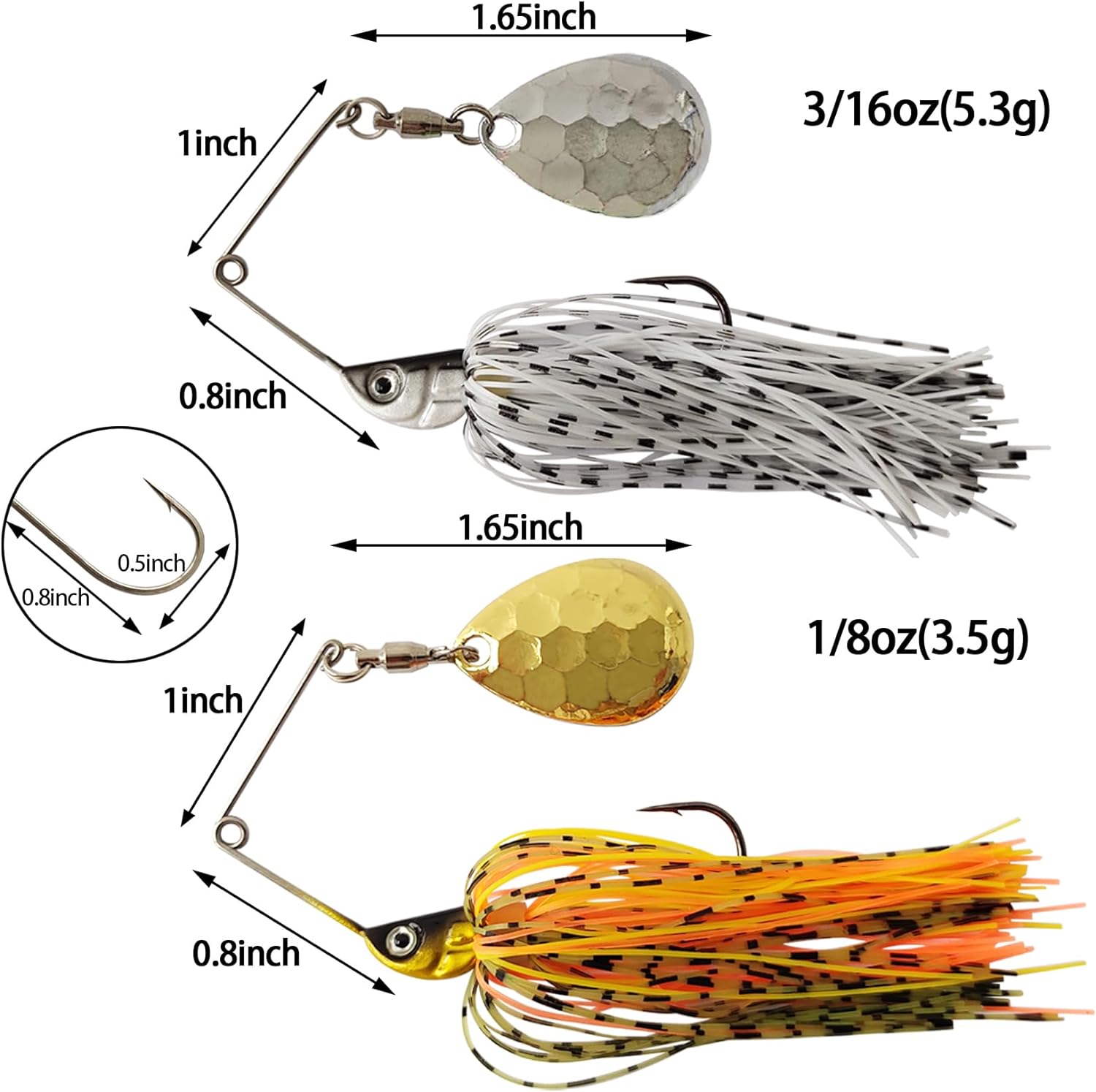 Eupheng Spinner Bait Spoon Wir - مراجعة Fishing Lure Buzzbait وسعره