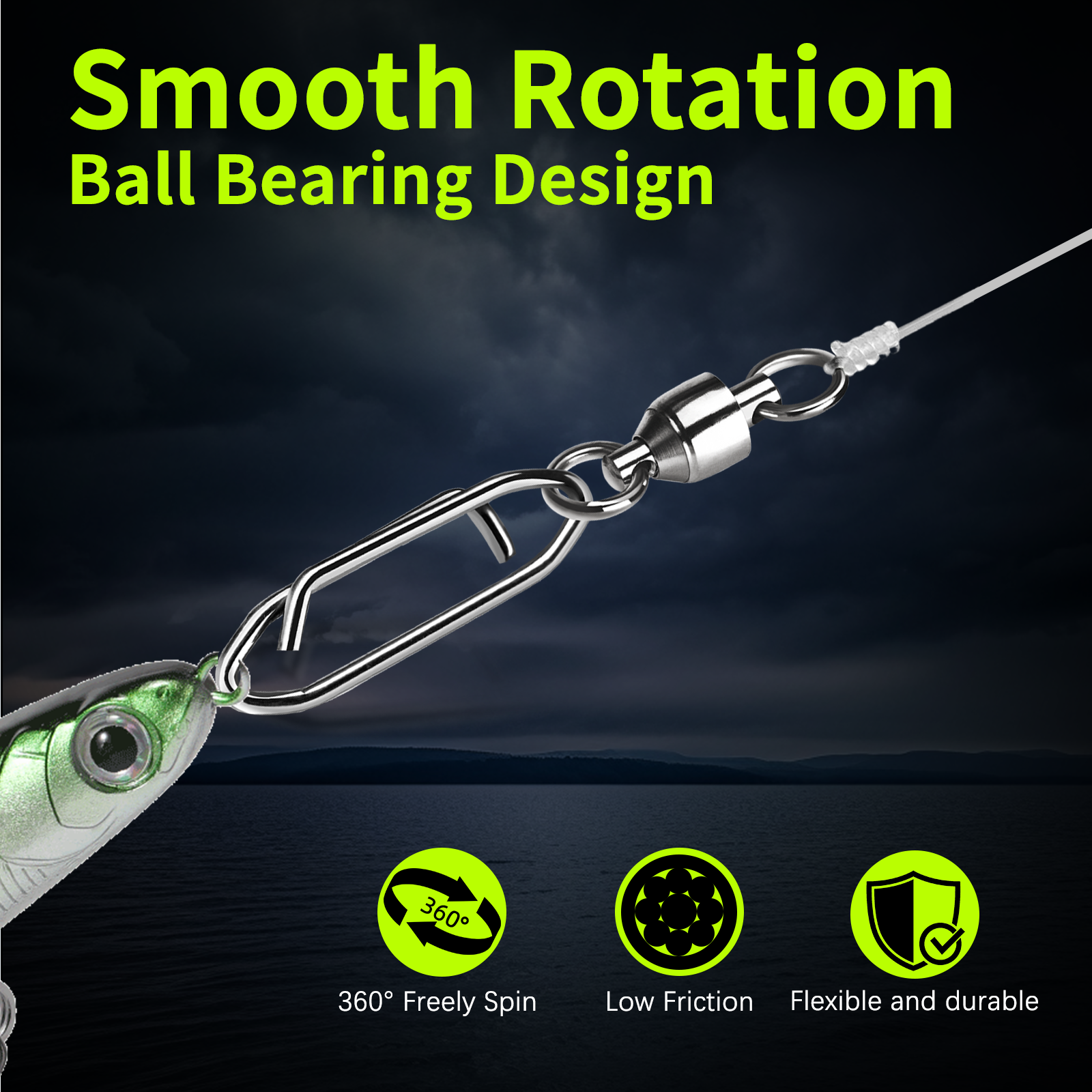 9KM Fishing Swivel Snap Kit 50 - مراجعة Fishing Lure Making Kit وسعره