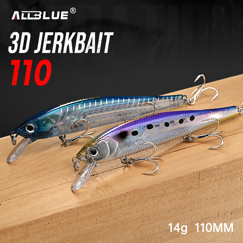 ALLBLUE 3D Jerkbait Wobbler Fi - مراجعة Fishing Lure Jerkbait وسعره
