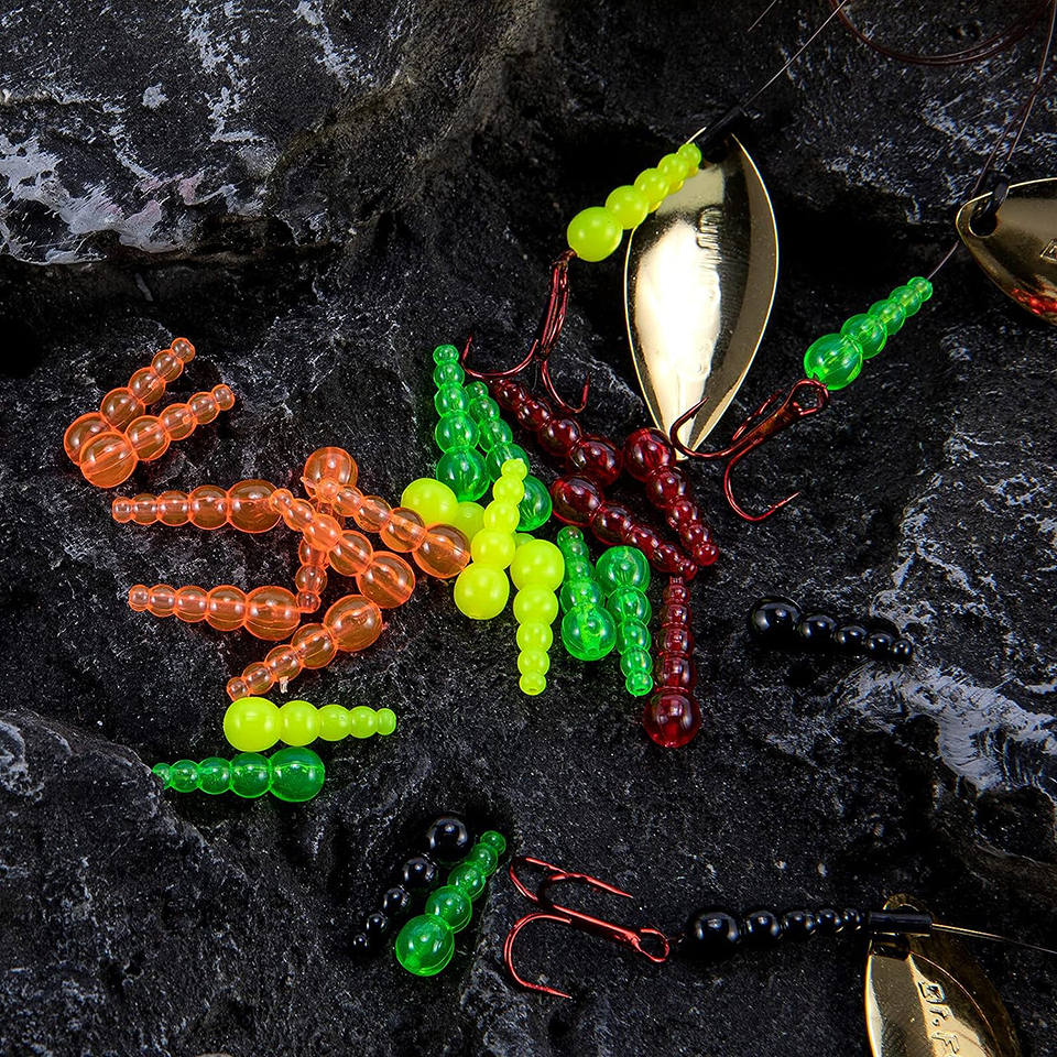 50PCS Stacked Fishing Beads Tr - مراجعة Fishing Lure Spinner وسعره