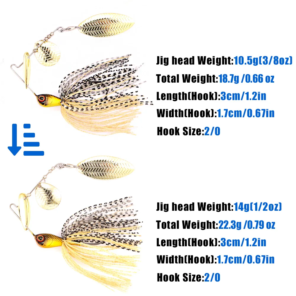 B&U Metal Blade Fishing Lure S - مراجعة Fishing Lure Blade Bait وسعره