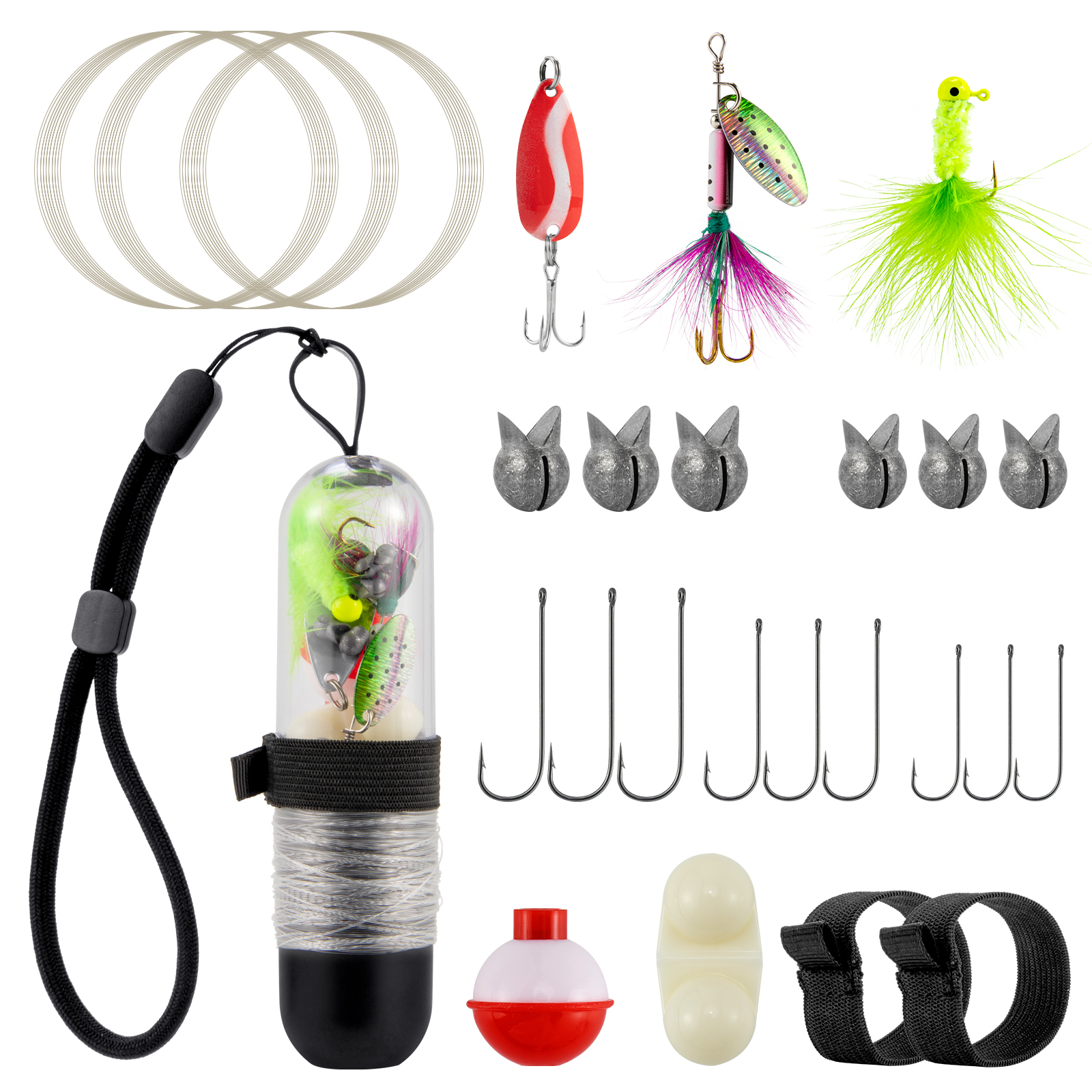 25pcs Survival Fishing Kit Poc - مراجعة Fishing Lure Spinner وسعره