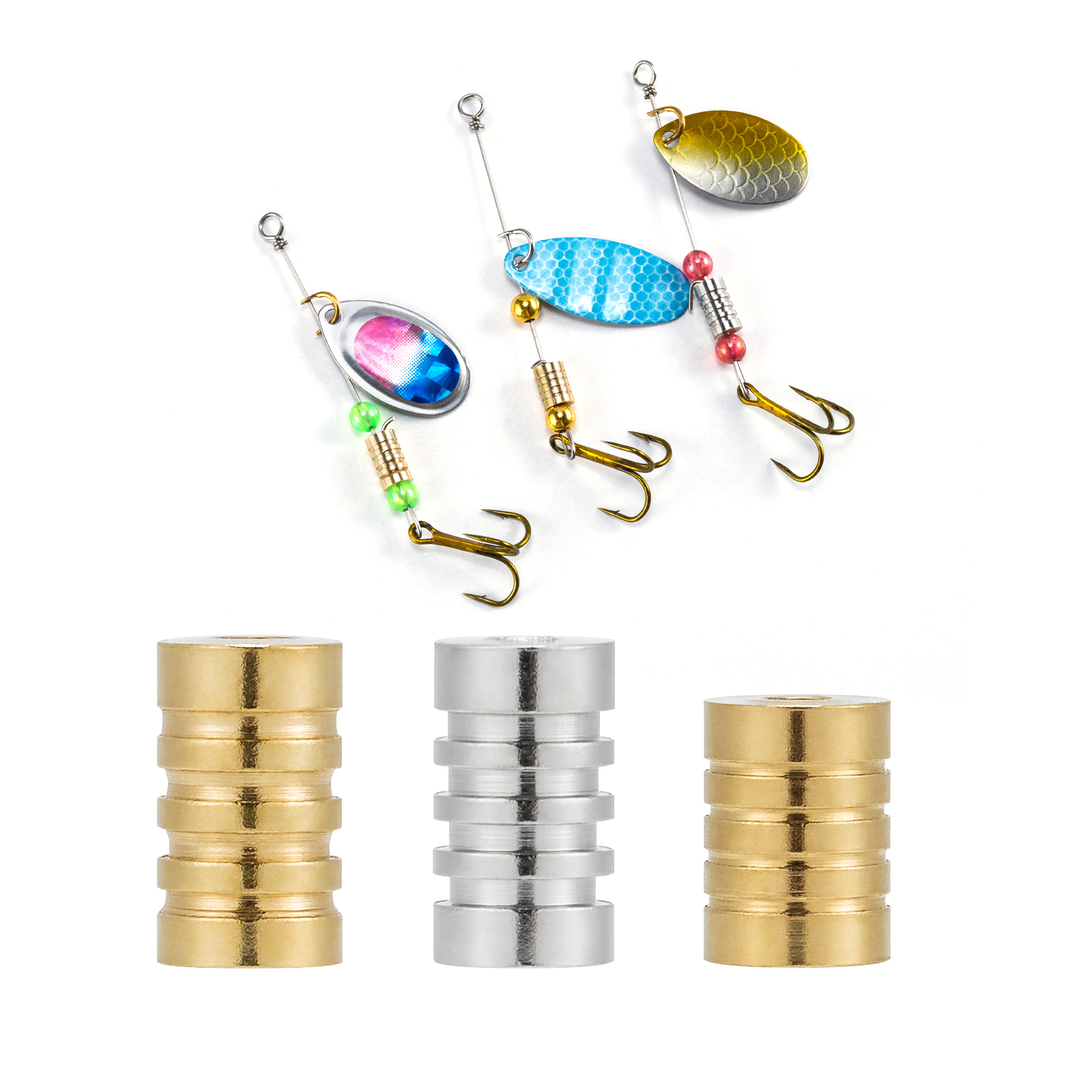 10PCS Fishing Spinner Bead Lur - مراجعة Fishing Lure Spinnerbait وسعره