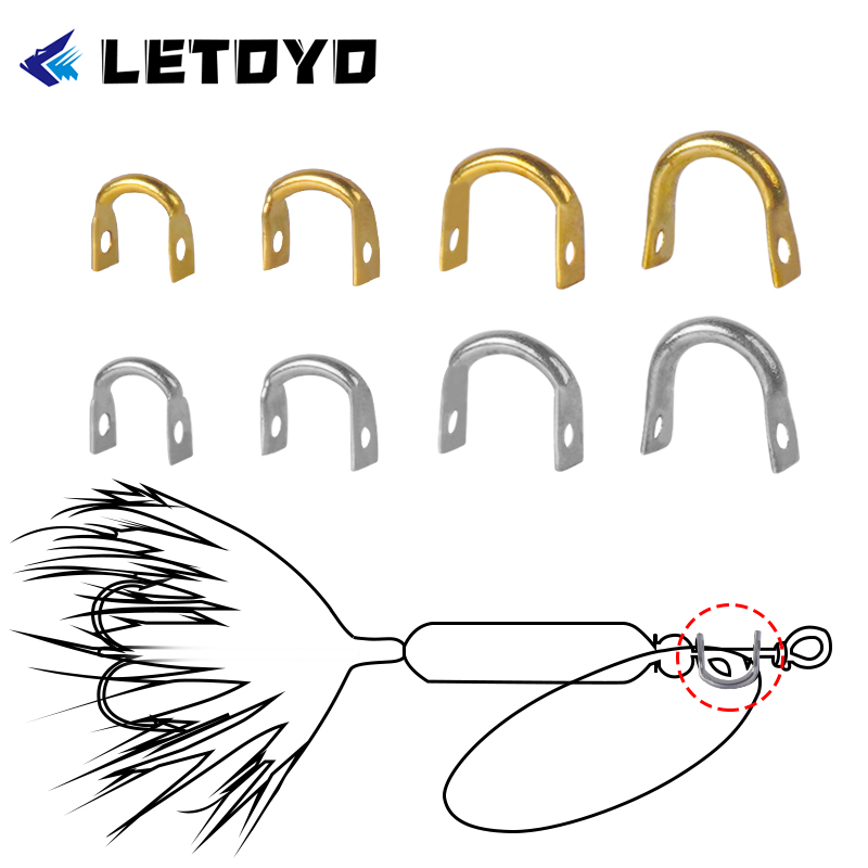 LETOYO 100pcs Folded Clevises  - مراجعة Fishing Lure Spoon وسعره