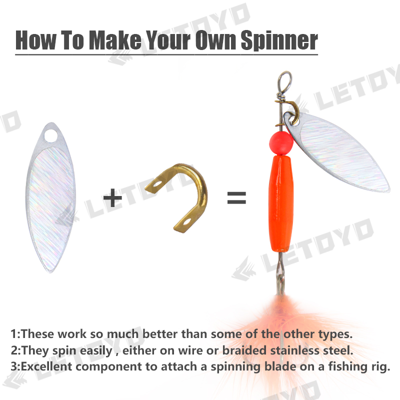 LETOYO 100pcs Folded Clevises  - مراجعة Fishing Lure Spoon وسعره