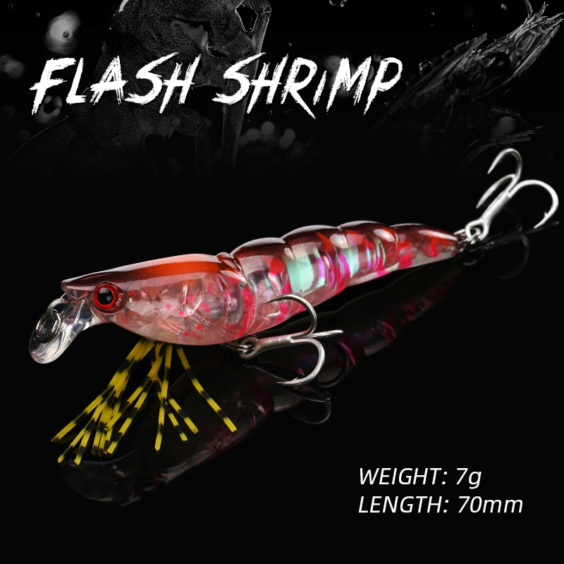 ALLBLUE 3D Flash Shrimp 70mm 7 - مراجعة Fishing Lure Buzzbait وسعره