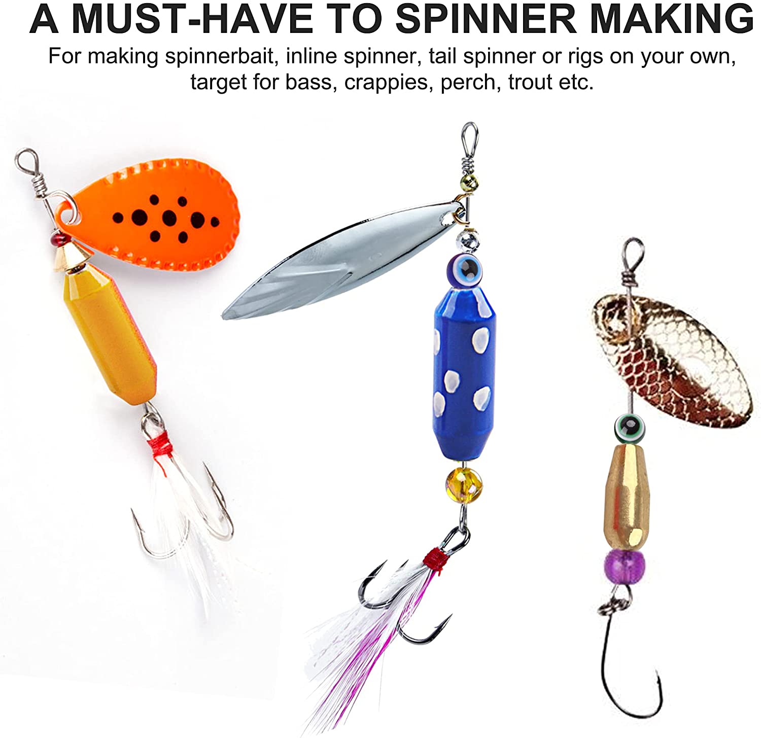 10pcs Fishing Brass Spinner Lu - مراجعة Fishing Lure Spinnerbait وسعره