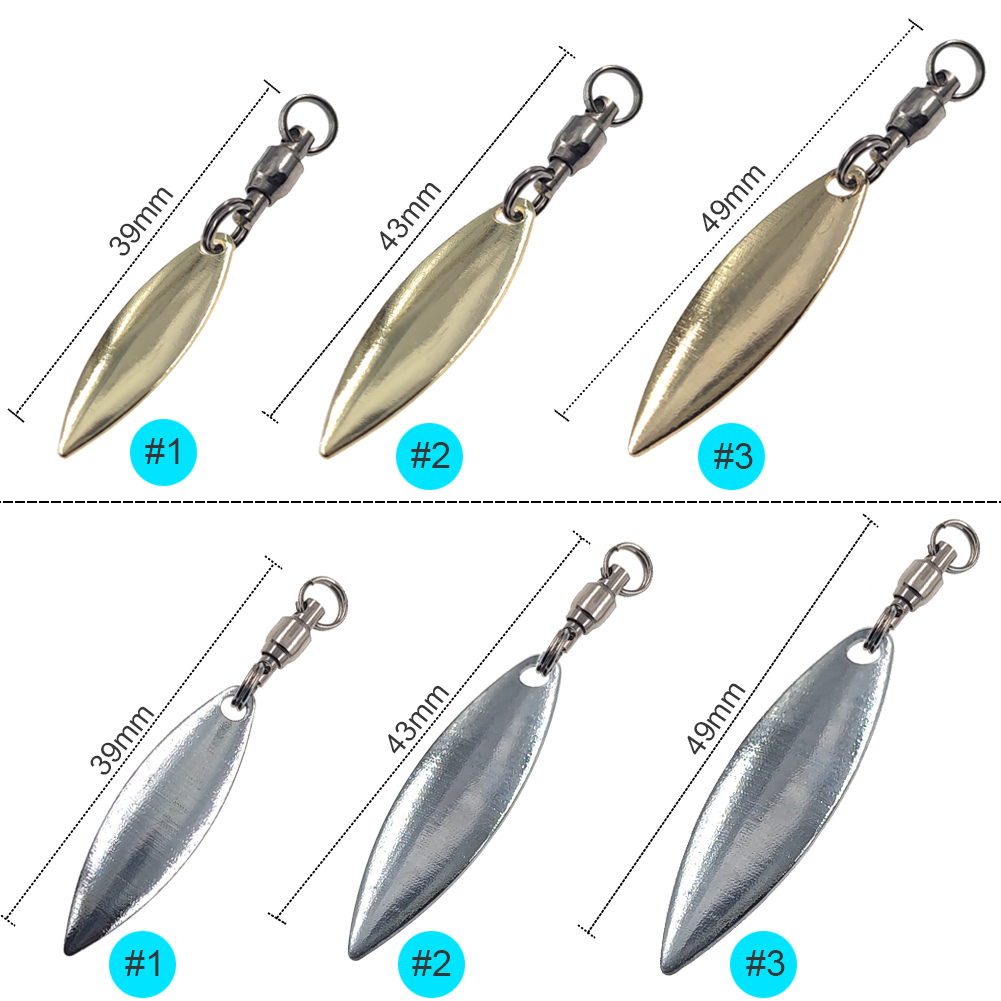 10pcs Willowleaf Blades Spinne - مراجعة Fishing Lure Buzzbait وسعره