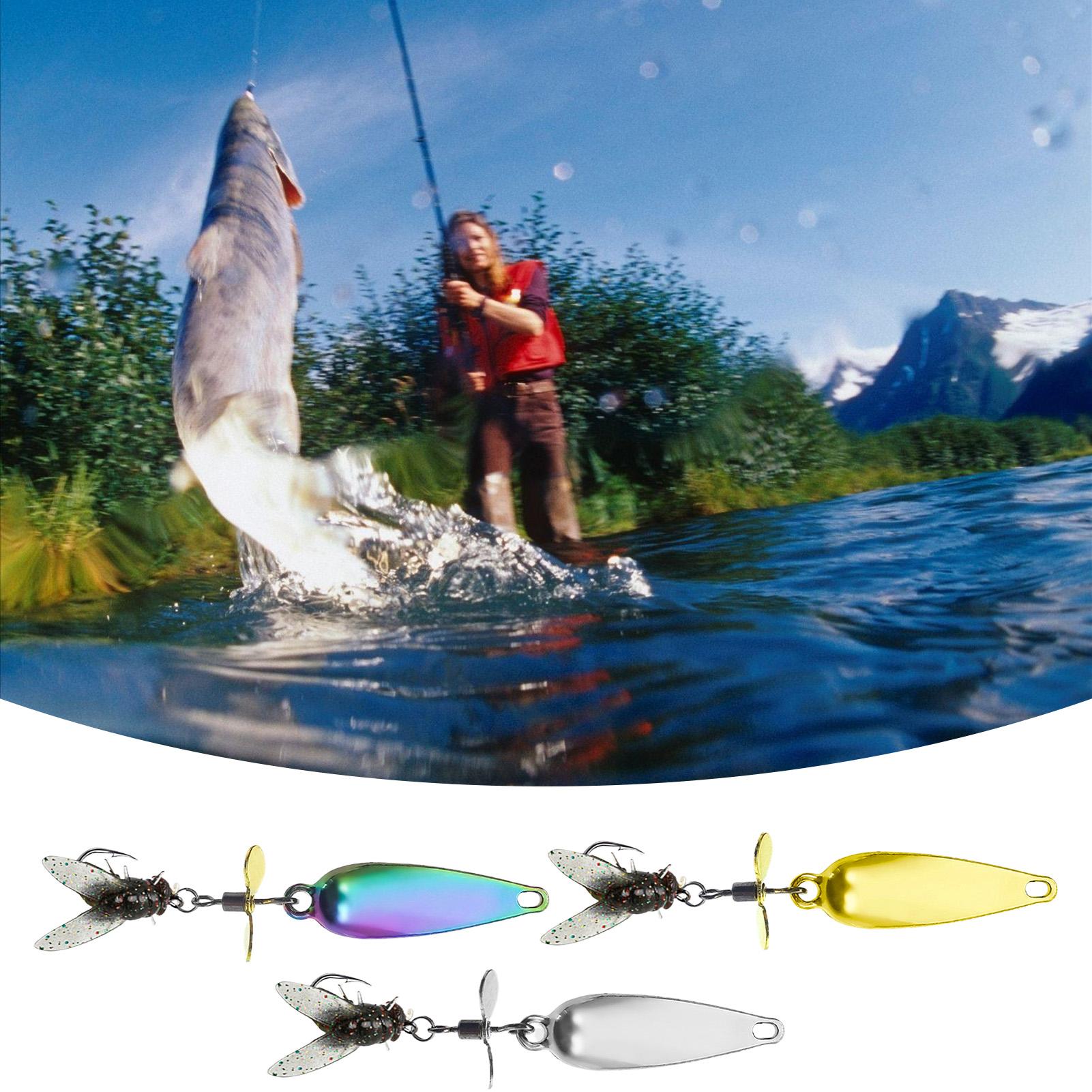 3 Pack Metal Spinner Baits 3D  - مراجعة Fishing Lure Blade Bait وسعره