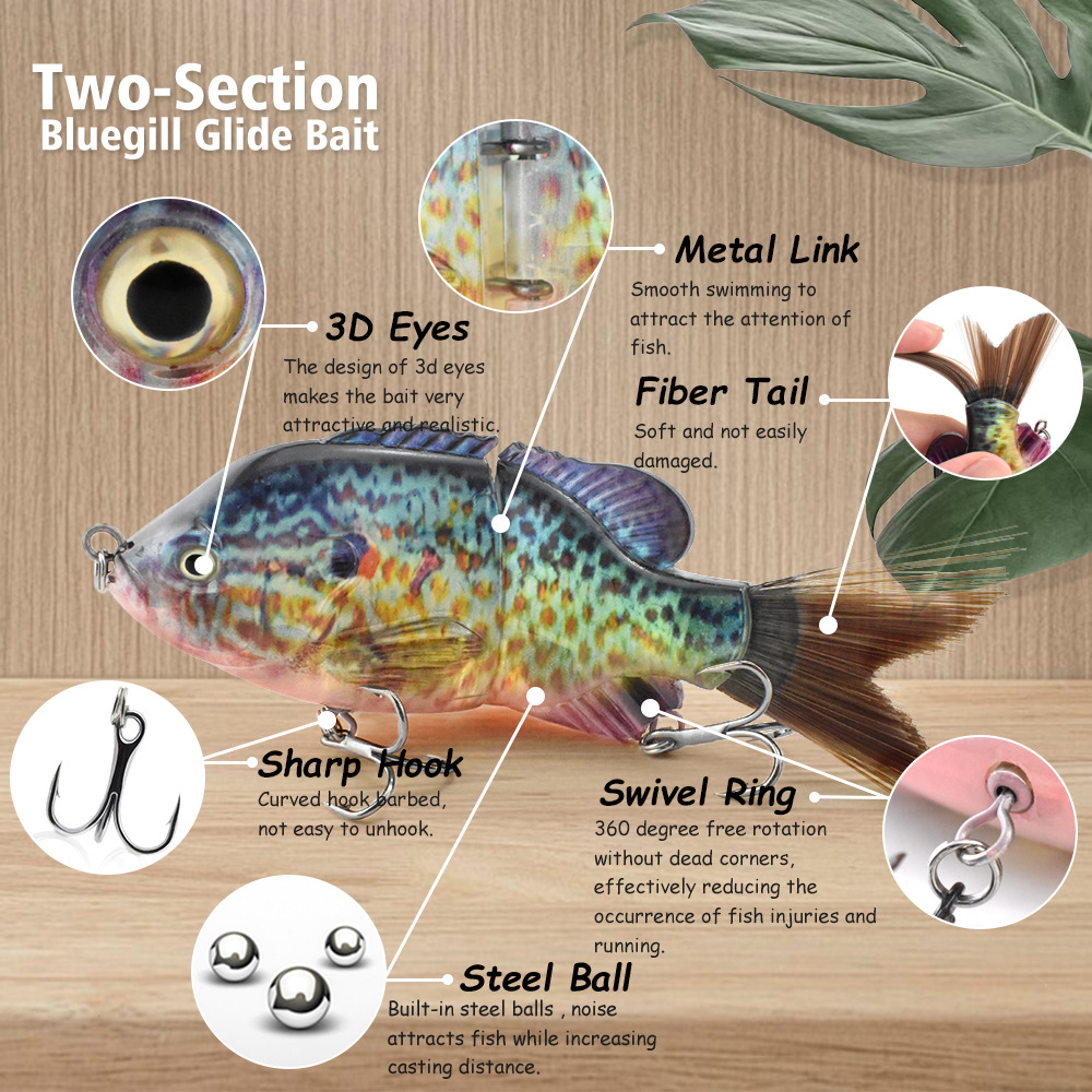 13Cm/33G Bionic Two-Section Ha - مراجعة Fishing Lure Popper وسعره