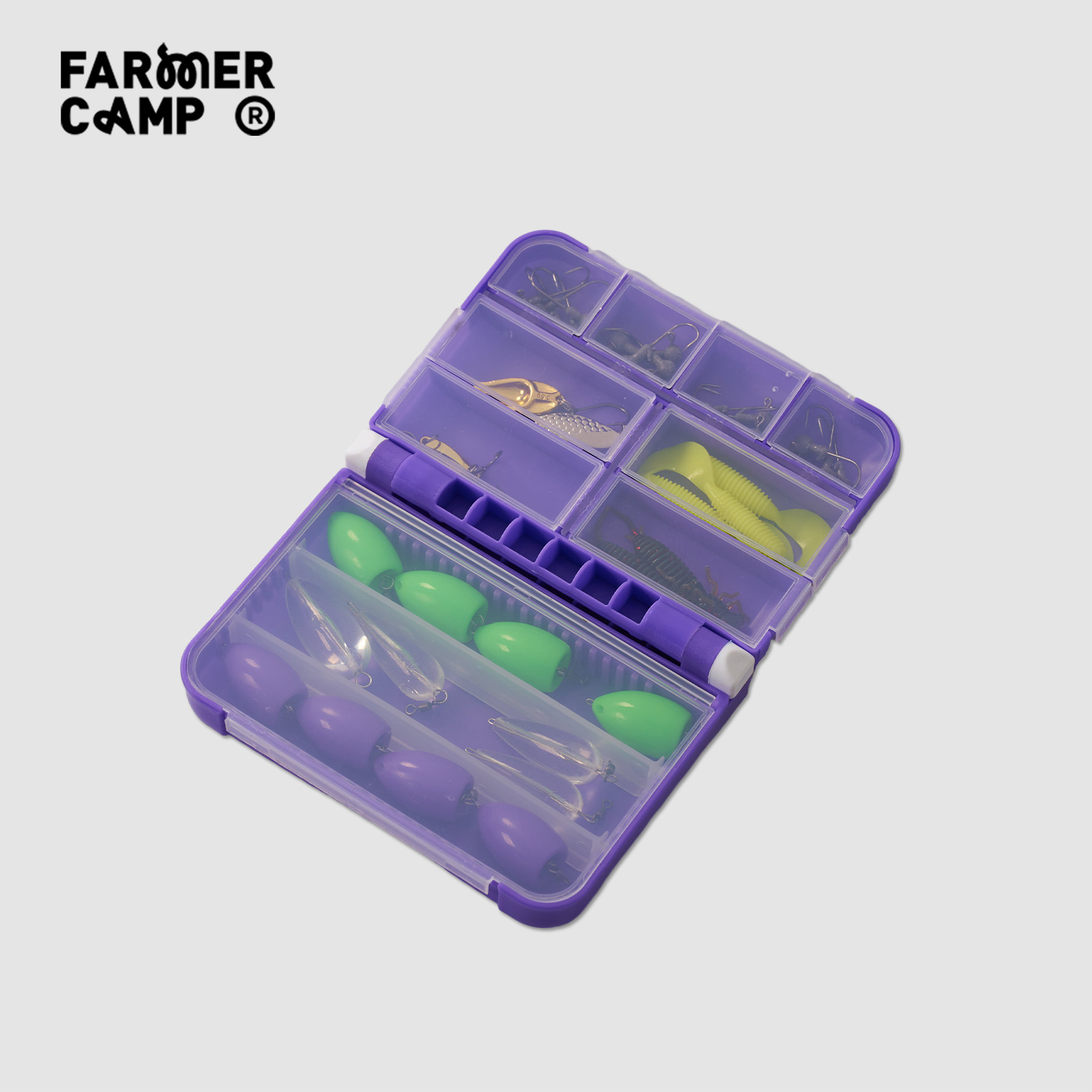 Portable Double Layer Fishing  - مراجعة Fishing Lure Spoon وسعره