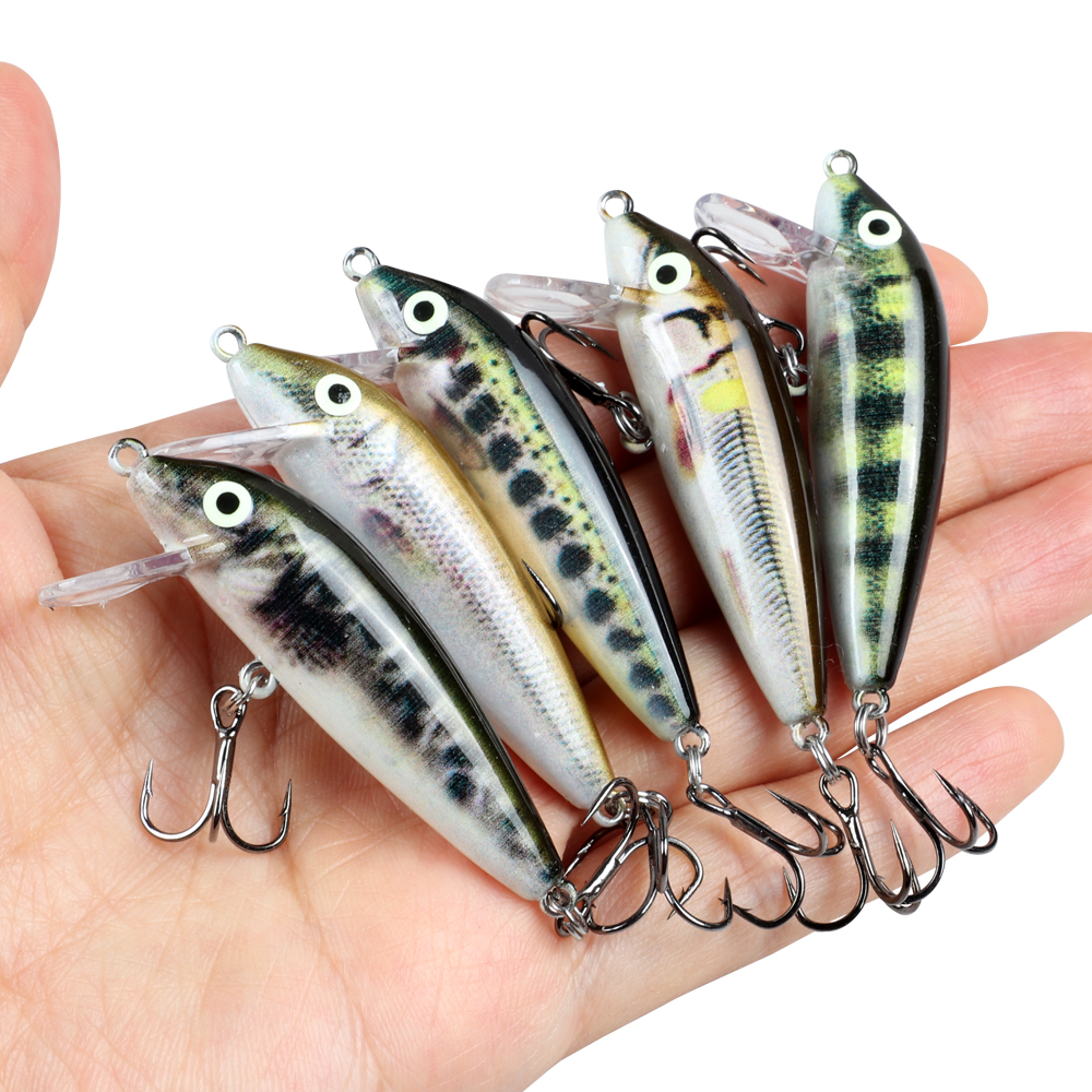 5cm 5g Sinking Minnow Wobblers - مراجعة Fishing Lure Jerkbait وسعره