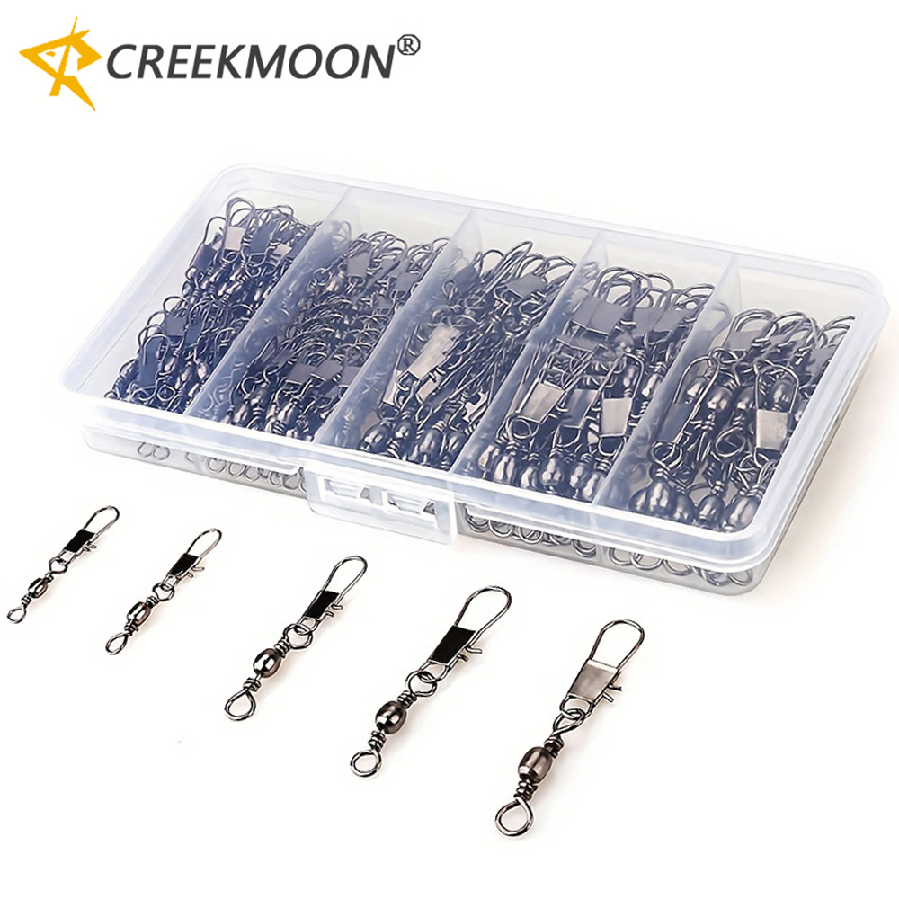 100Pcs/Lot 4#6#8#10#12# Swivel - مراجعة Fishing Lure Accessories وسعره