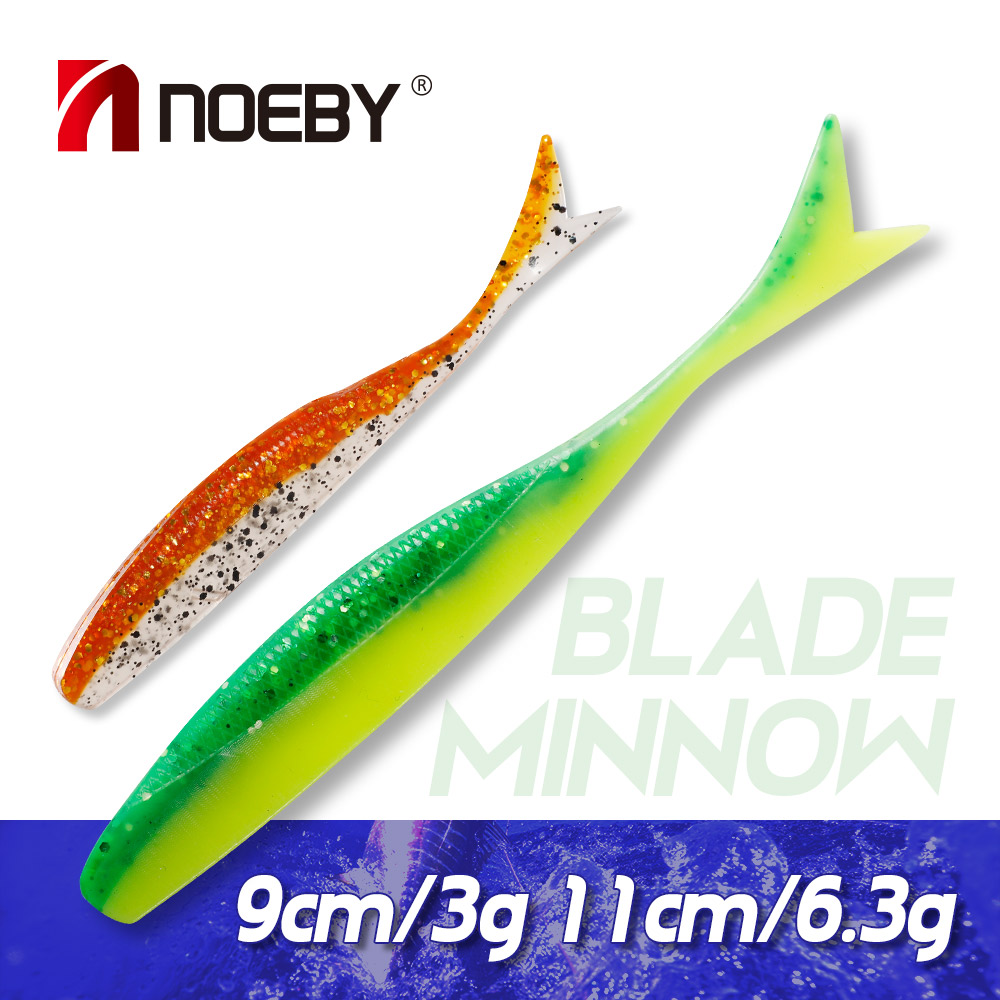 NOEBY Soft Lure Blade Minnow 9 - مراجعة Fishing Lure Blade Bait وسعره