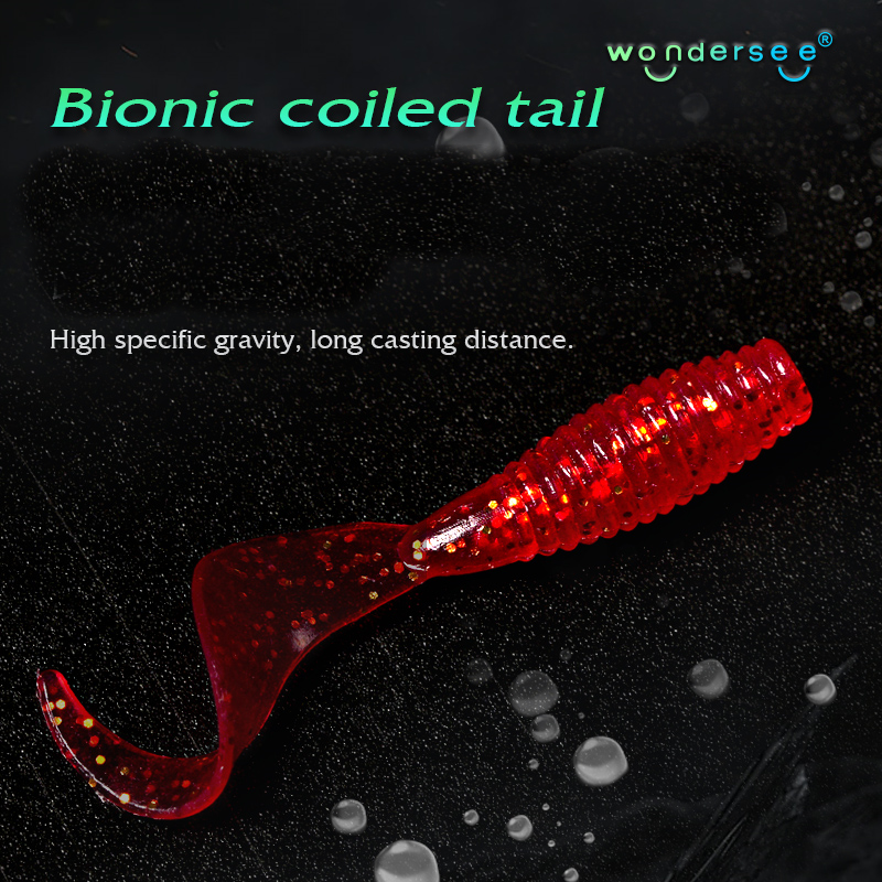 Wondersee 50PCS Soft Bait Worm - مراجعة Fishing Lure Soft Plastic وسعره
