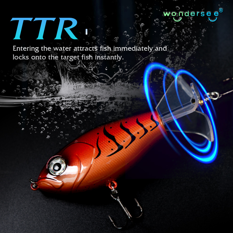 Wondersee 3-Blade Topwater Fis - مراجعة Fishing Lure Blade Bait وسعره