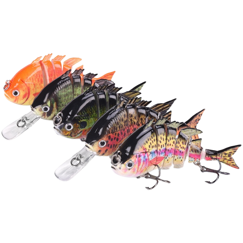 5Pcs 6 Section Fishing Lure Ha - مراجعة Fishing Lure Swimbait وسعره