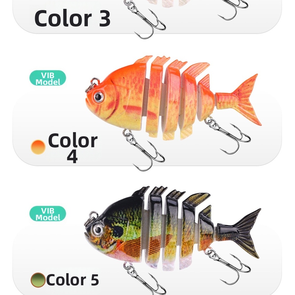 5Pcs 6 Section Fishing Lure Ha - مراجعة Fishing Lure Swimbait وسعره