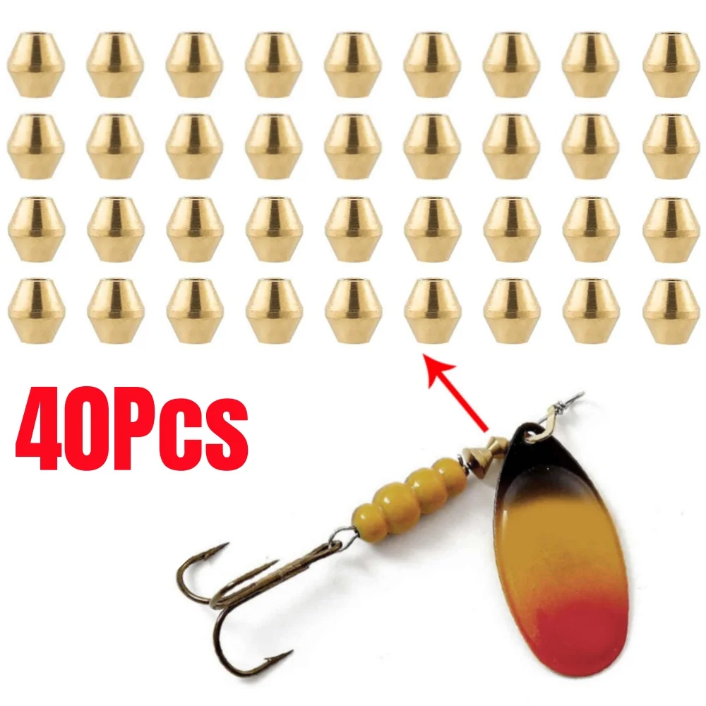 40pcs DIY Lure Brass Fishing B - مراجعة Fishing Lure Spinnerbait وسعره