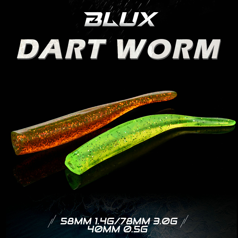 BLUX New Dart Worm Soft Bait 5 - مراجعة Fishing Lure Spoon وسعره