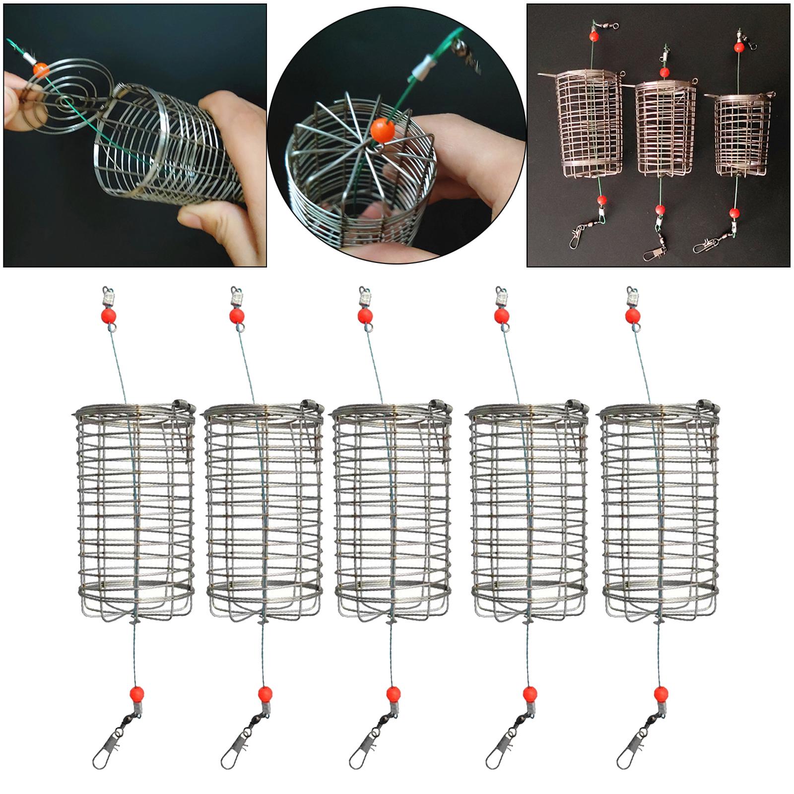 5x Solid Fishing Feeder Cage T - مراجعة Fishing Lure Topwater وسعره