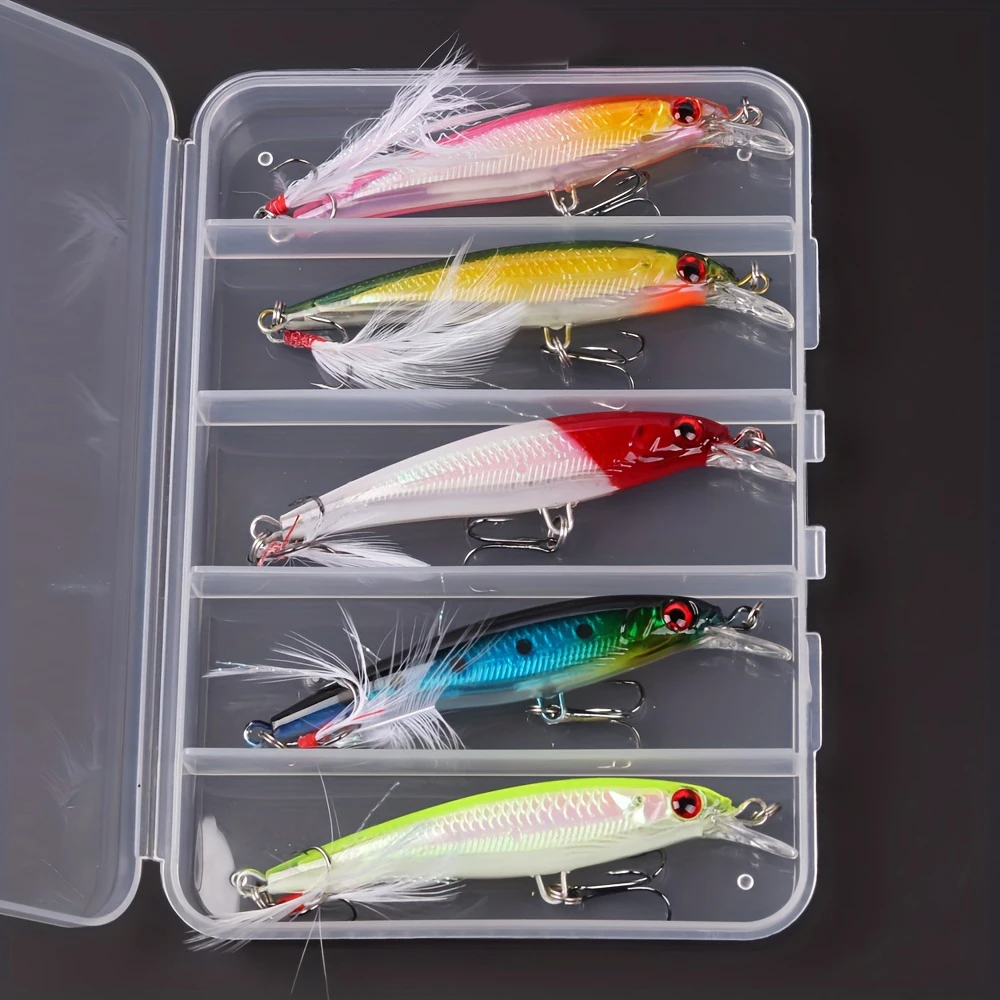 5pcs/box Laser 3D Eyes Bionic  - مراجعة Fishing Lure Box وسعره
