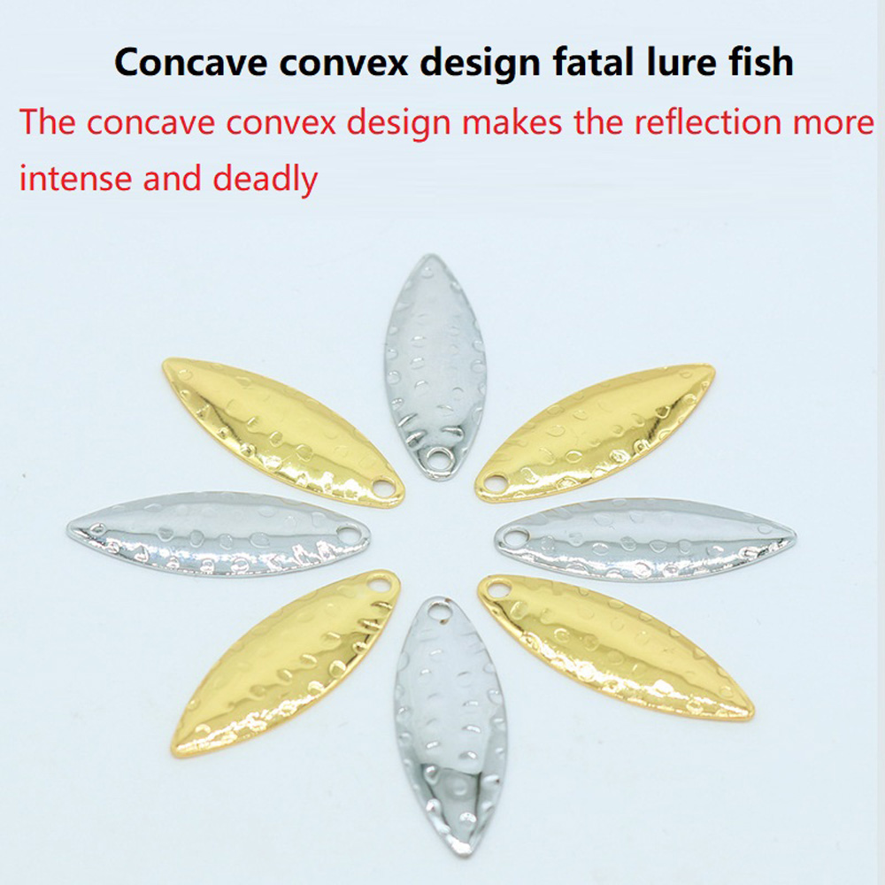 10Pcs/lot Willow leaf Sequin P - مراجعة Fishing Lure Spoon وسعره