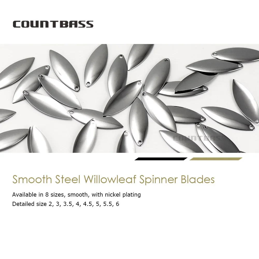 Countbass 50pcs Size 1-6 Nicke - مراجعة Fishing Lure Blade Bait وسعره