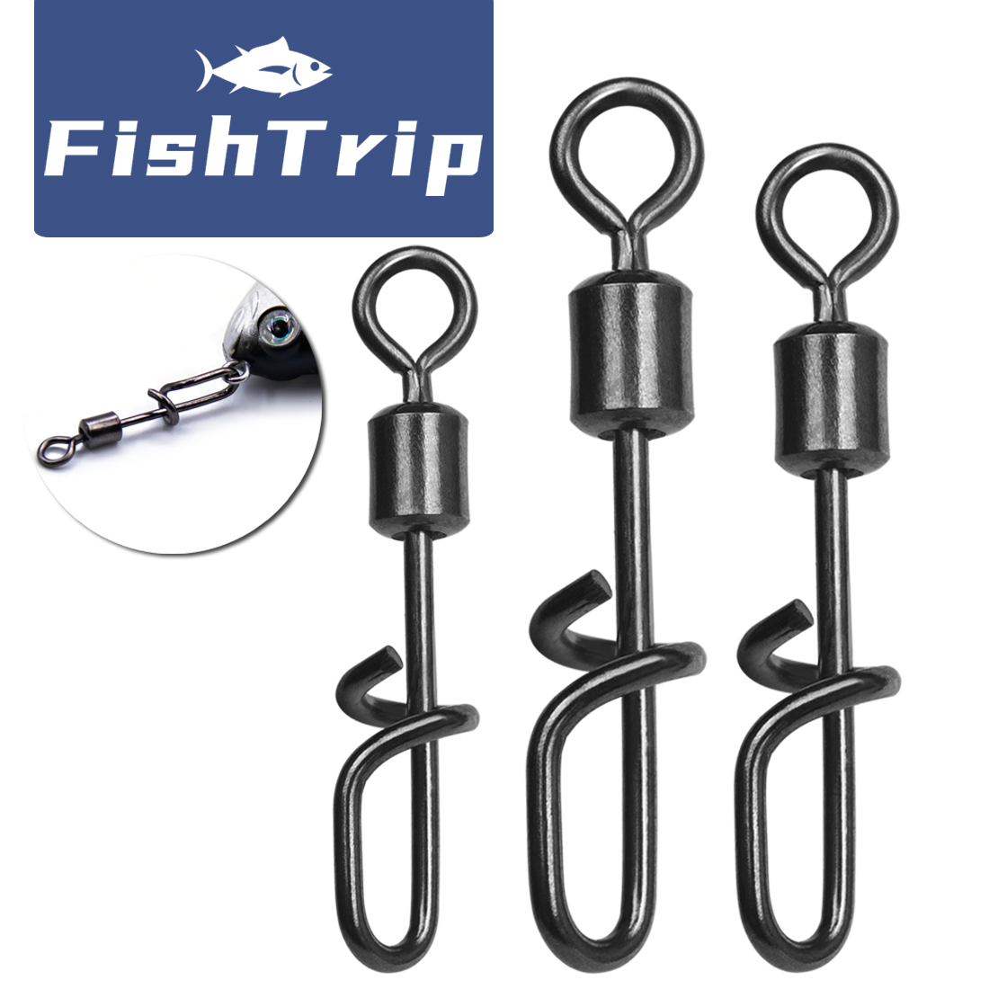 FishTrip Fishing Swivel Snap T - مراجعة Fishing Lure Accessories وسعره