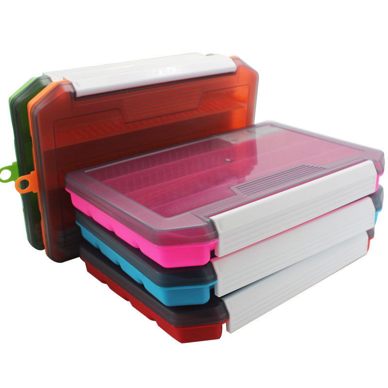 Six color single-layer inserte - مراجعة Fishing Lure Box وسعره