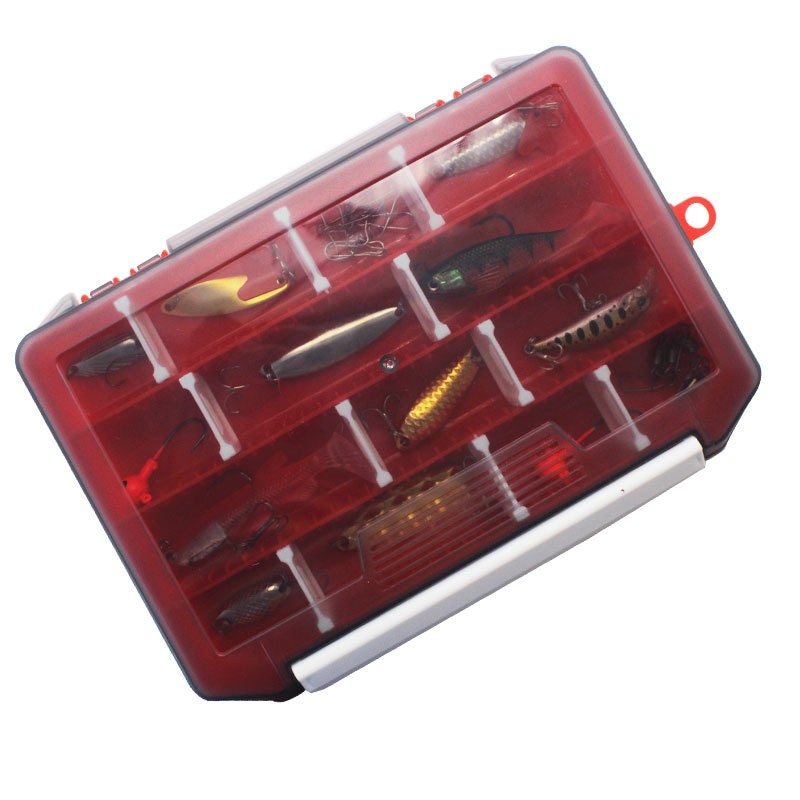 Six color single-layer inserte - مراجعة Fishing Lure Box وسعره