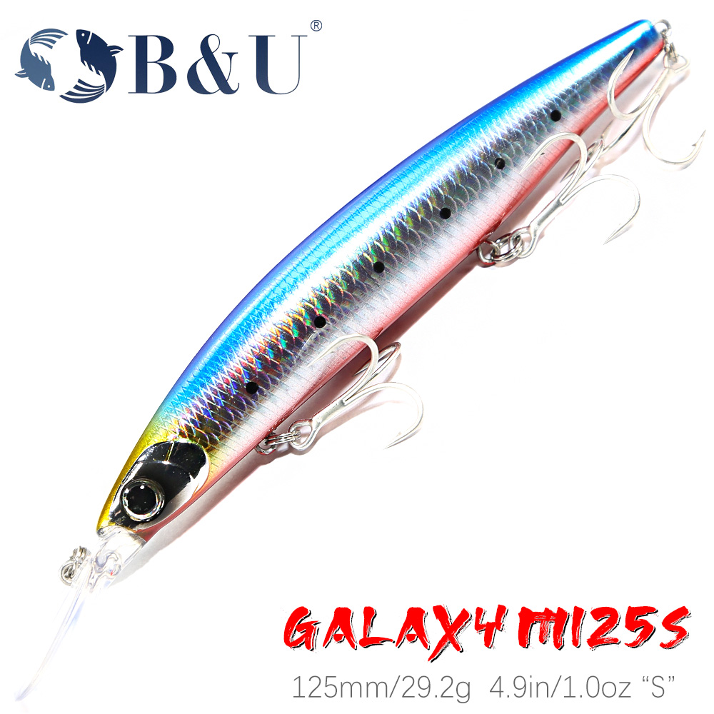 B&U 125mm Sinking Minnow Sea F - مراجعة Fishing Lure Jerkbait وسعره