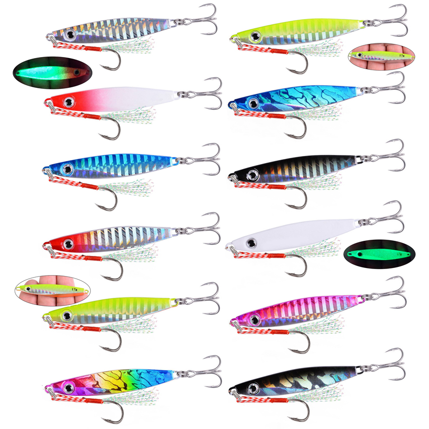 12pcs Fishing Metal Lures Jig  - مراجعة Fishing Lure Blade Bait وسعره