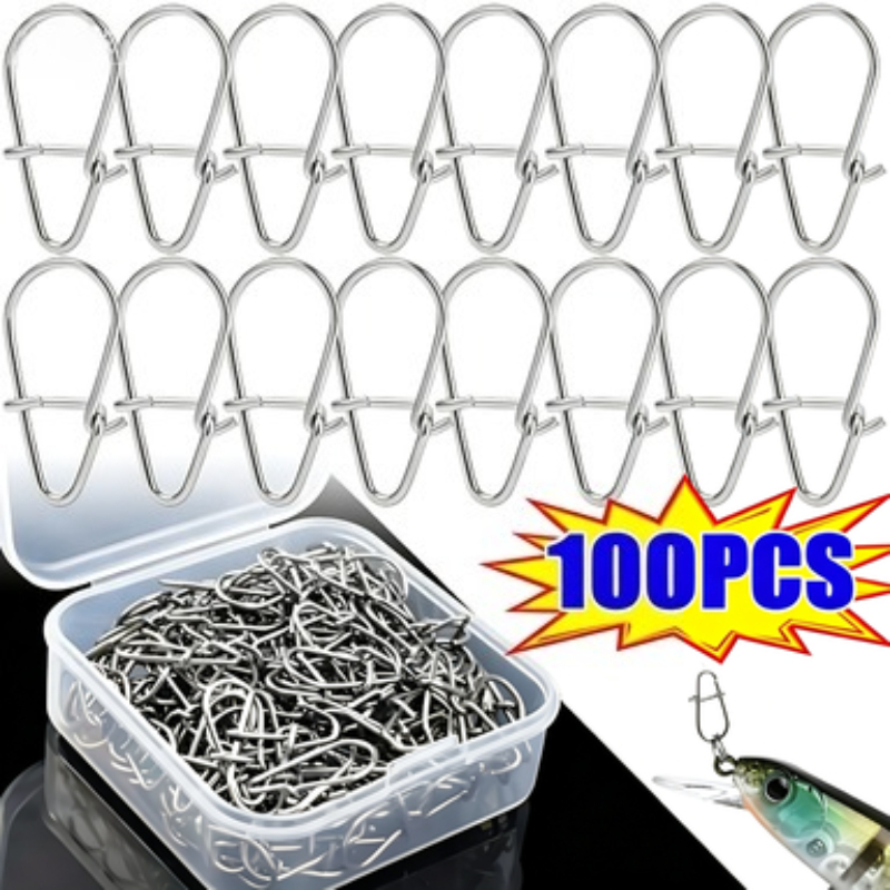100PCS Stainless Steel Fishing - مراجعة Fishing Lure Accessories وسعره