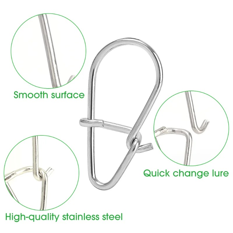 100PCS Stainless Steel Fishing - مراجعة Fishing Lure Accessories وسعره