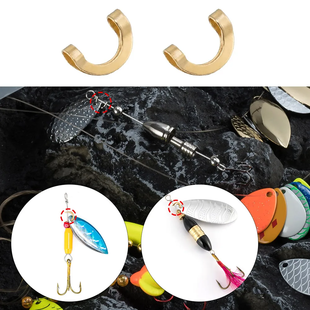 100pcs Fishing U Shaped Fixed  - مراجعة Fishing Lure Spinnerbait وسعره