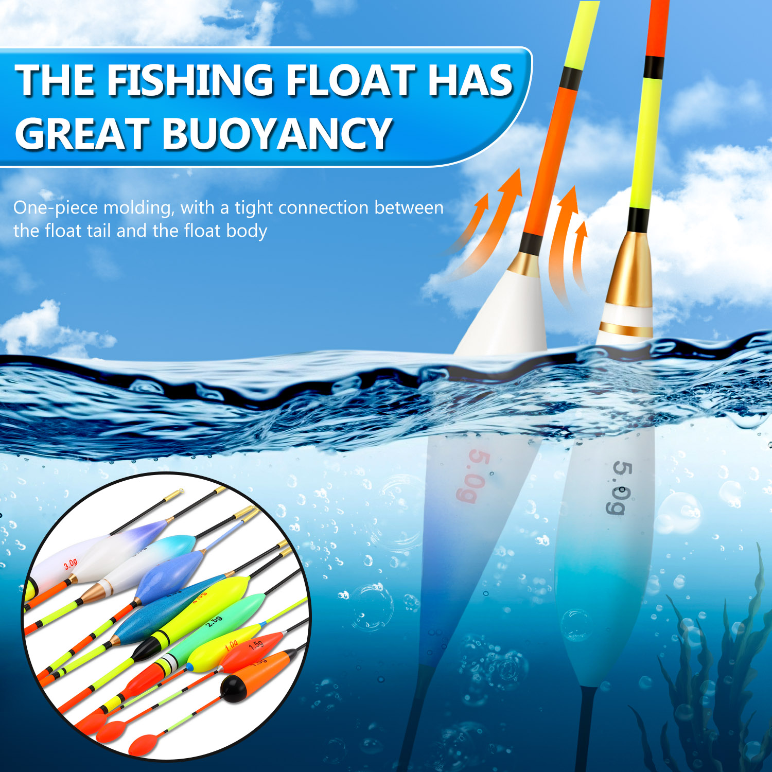 EVA Fishing Float Set 10pc 1.5 - مراجعة Fishing Lure Topwater وسعره