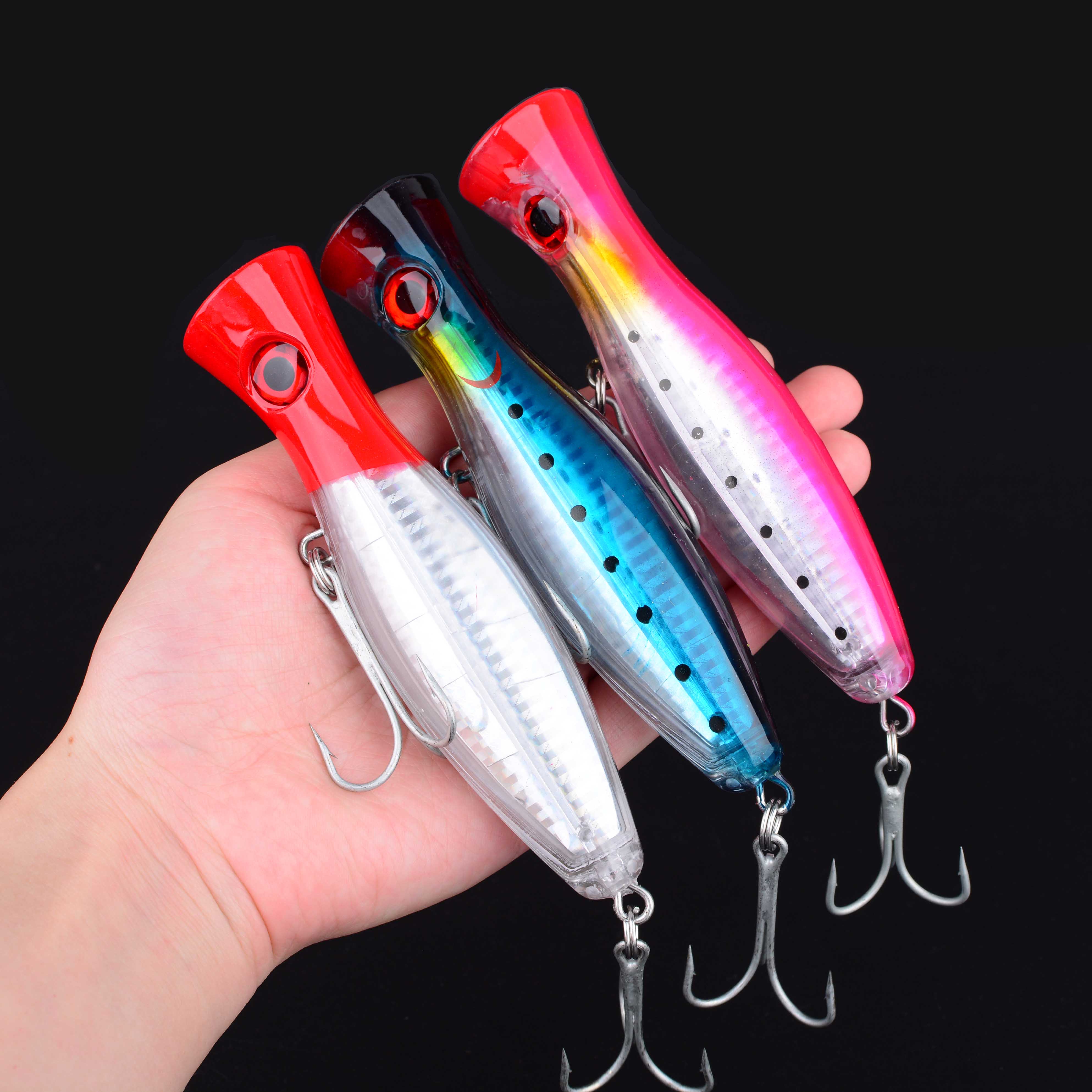 1pc 13CM 42g Big Popper Floati - مراجعة Fishing Lure Popper وسعره