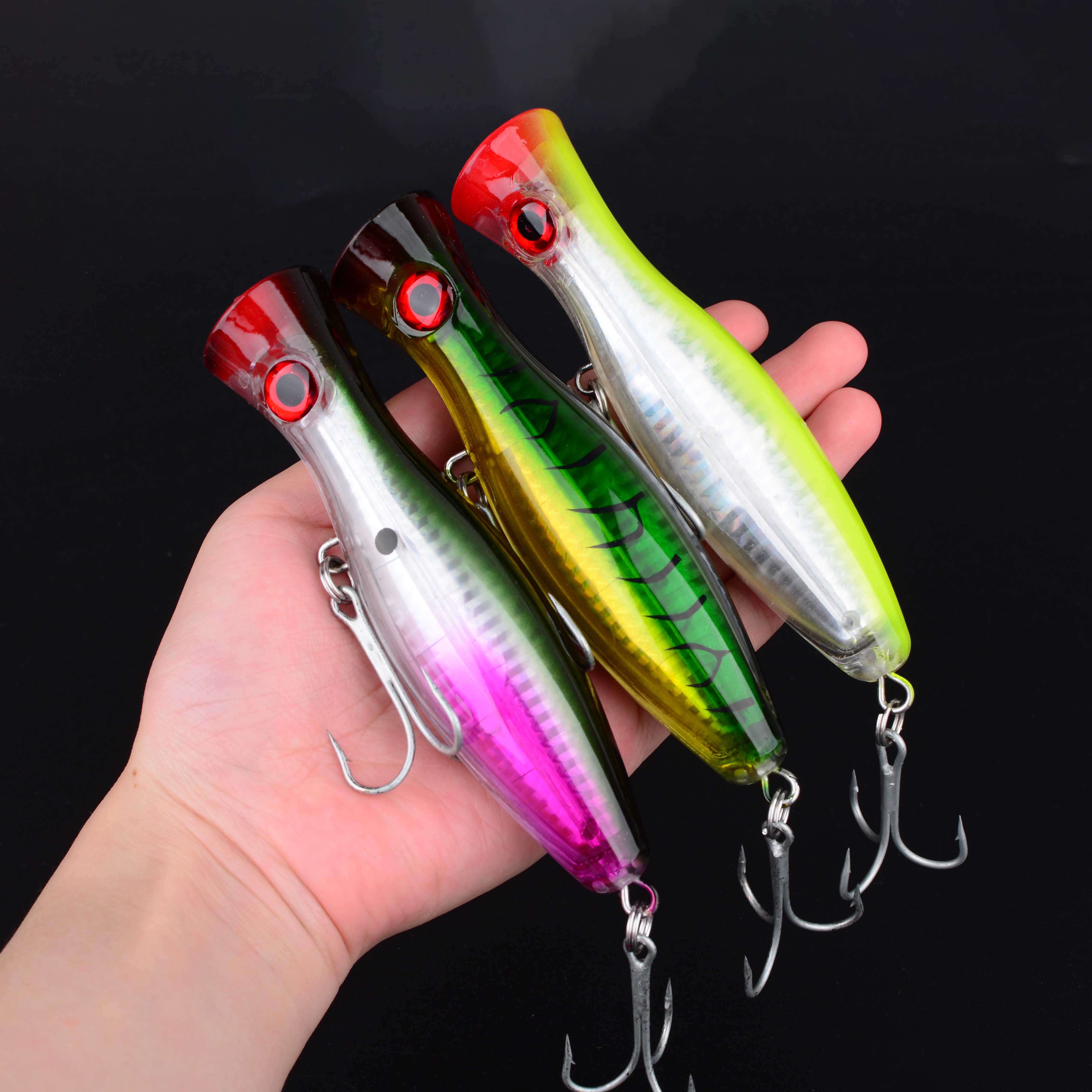 1pc 13CM 42g Big Popper Floati - مراجعة Fishing Lure Popper وسعره